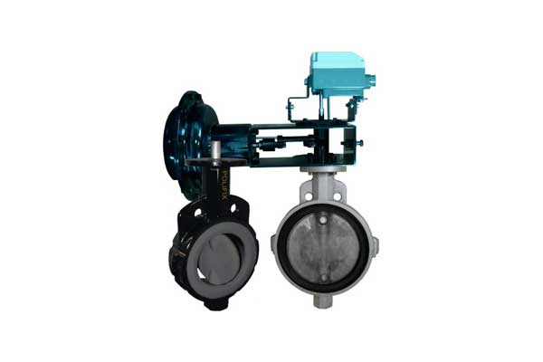 Válvula borboleta com acionamento elétrico